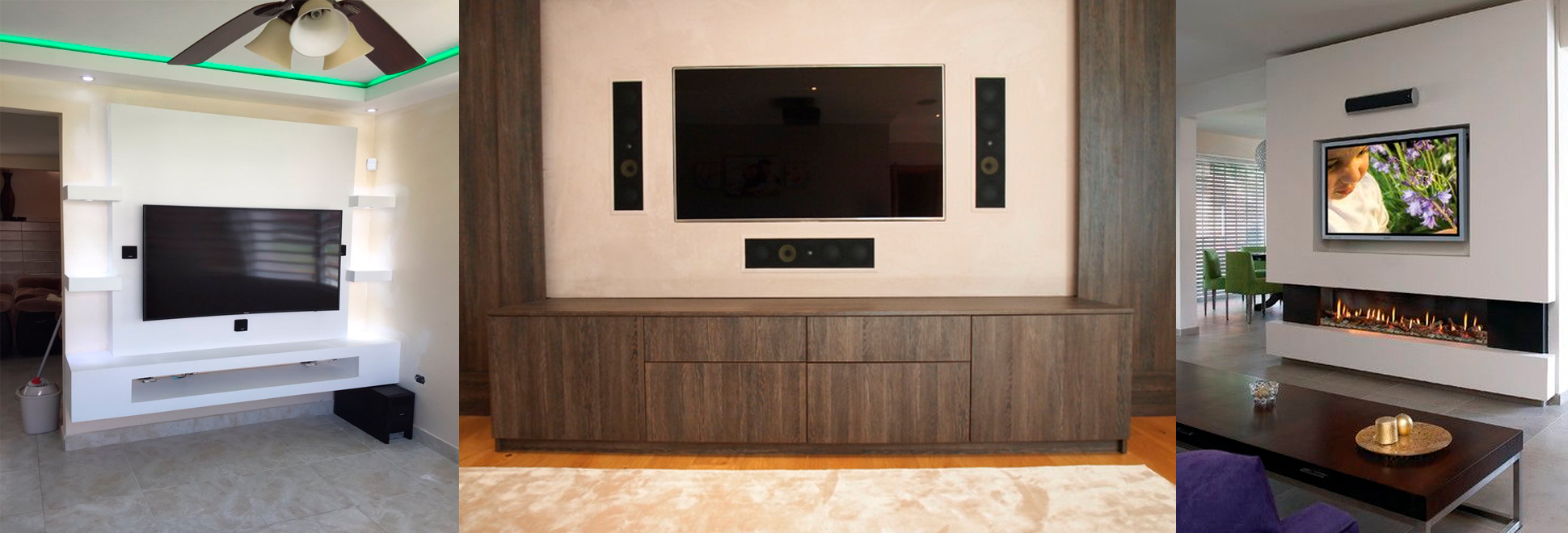 Instalacion de televisor de drywall o panel de madera